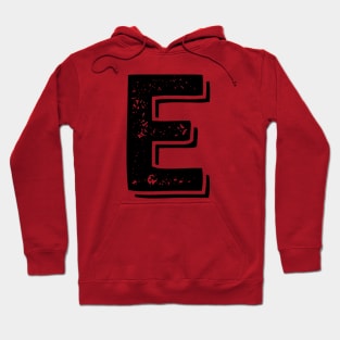 Capital Letter E Name Initial Monogram Hoodie